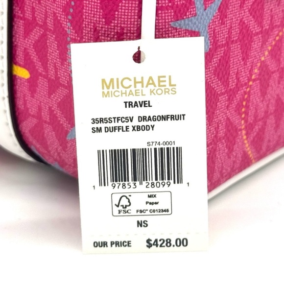 Michael Kors Small Travel Duffle Xbody Bag - Dragonfruit - Picture 8 of 8
